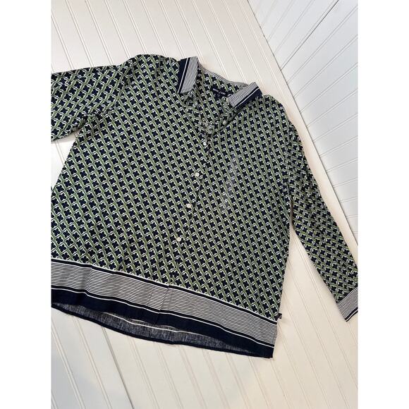 Nautica Linen Blend Long Sleeve Shirt & Lands’ End Cover-up Deep Bundle Sz L - Picture 3 of 11